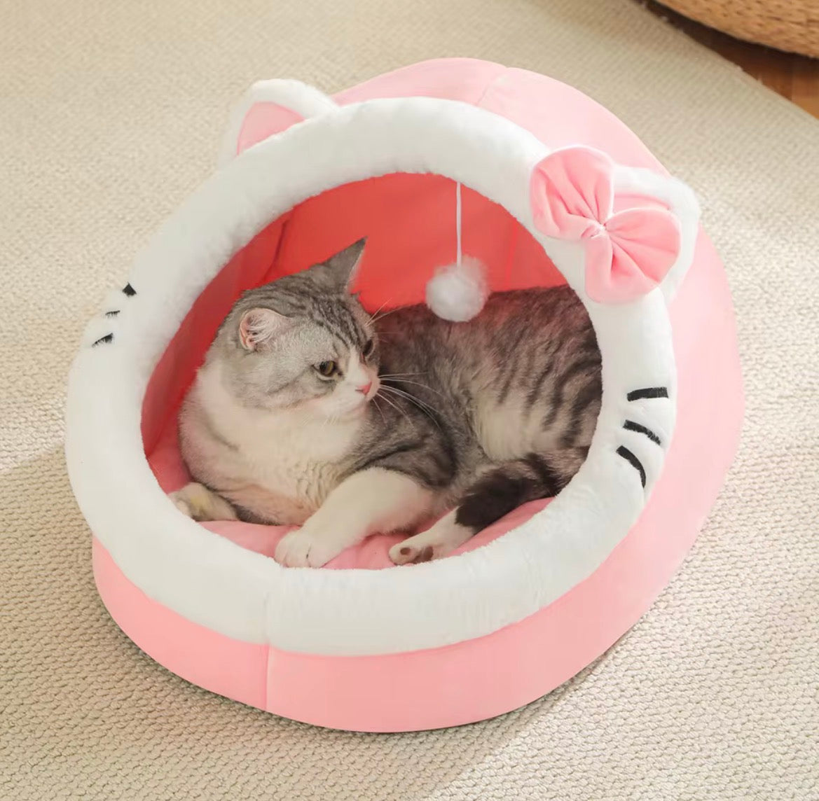 Le Cocon Douillet – Lit maison pour chat