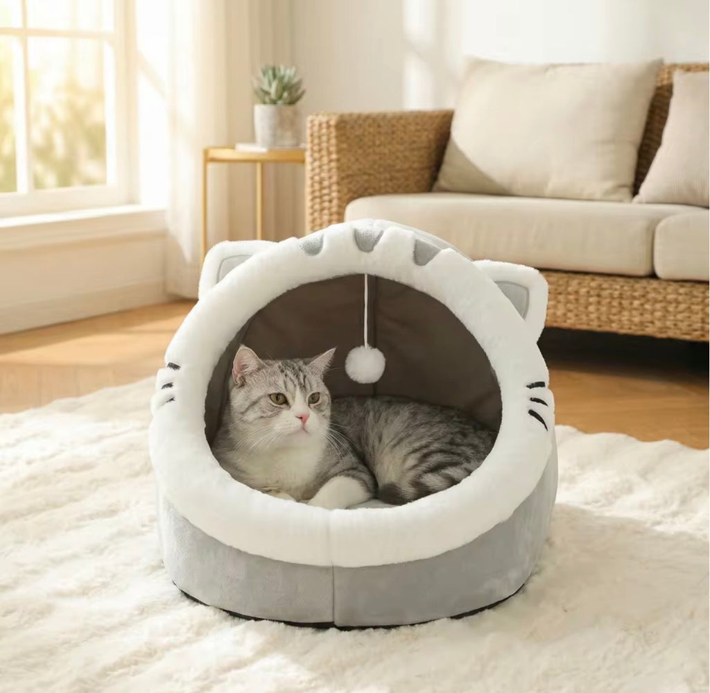 Le Cocon Douillet – Lit maison pour chat